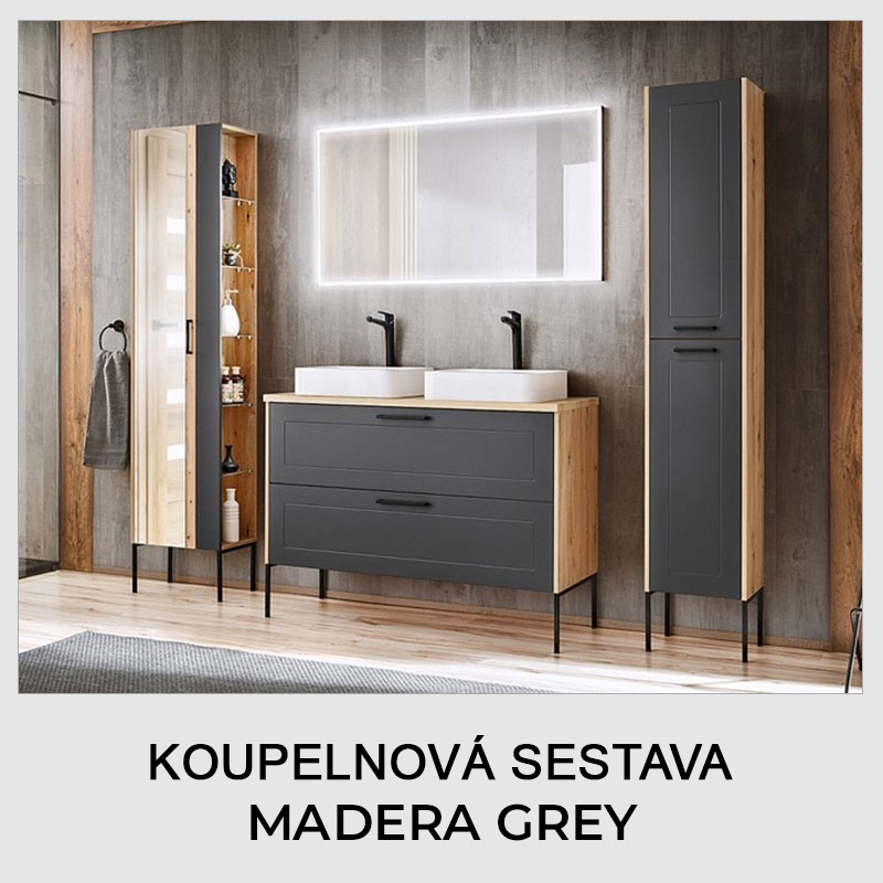 Nápaditá koupelnová sestava Madera Grey