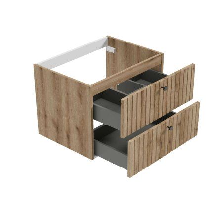 koupelnová skříňka pod umyvadlo rietti d80 80 cm dub evoke otevřena